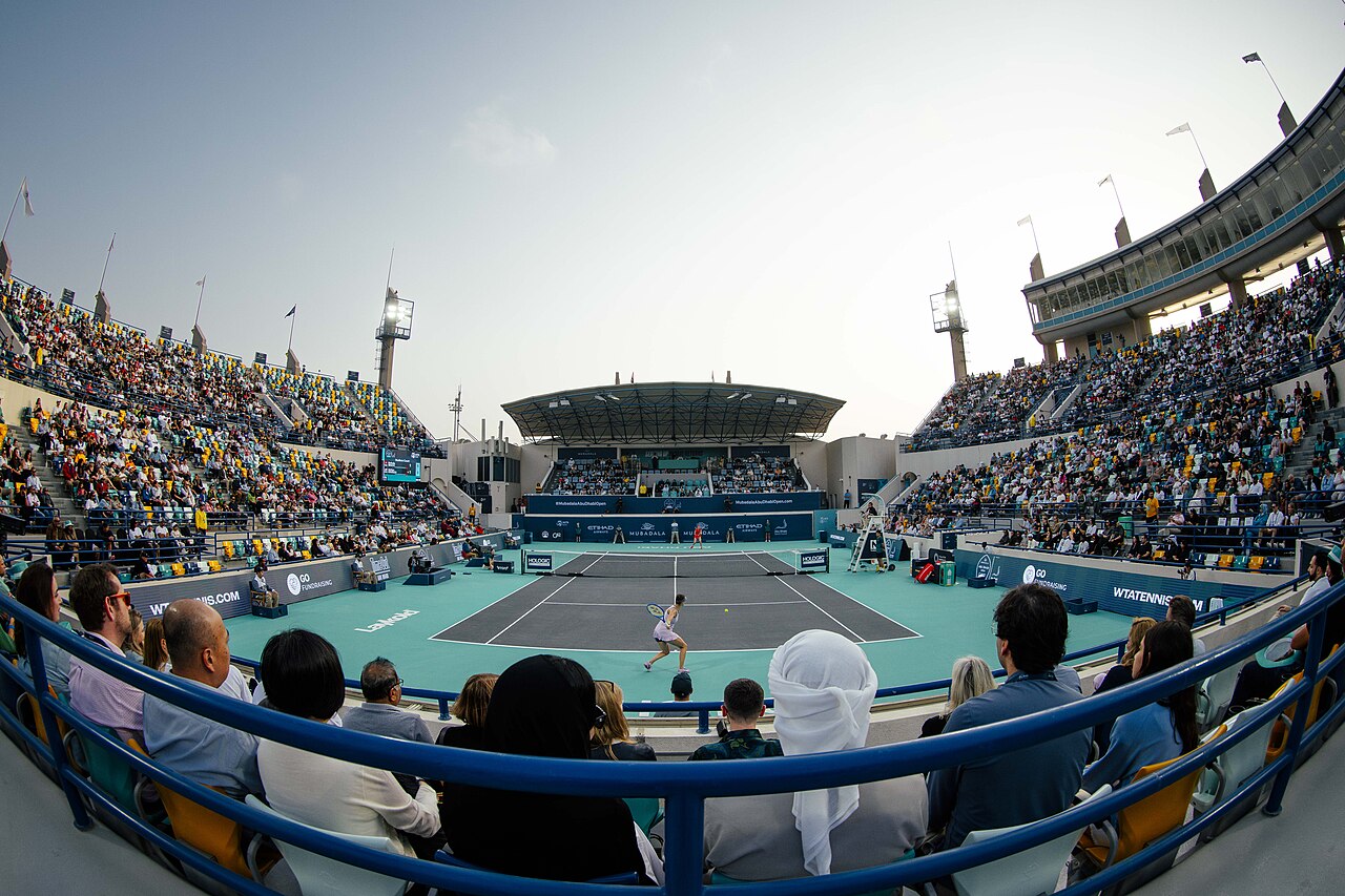 Tennis stadium and court